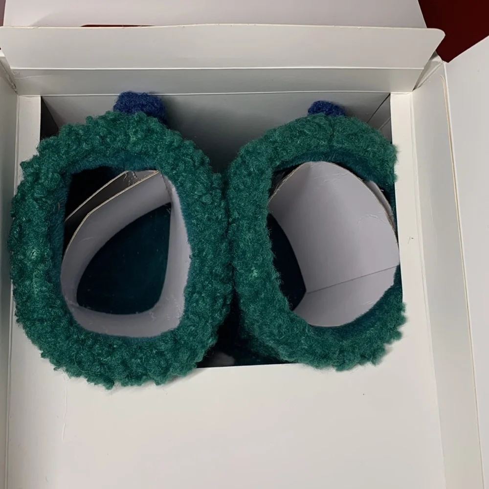 Totes Toasties KIDS Fuzzy Slippers Dino Dinosaurs Size Medium  13-1